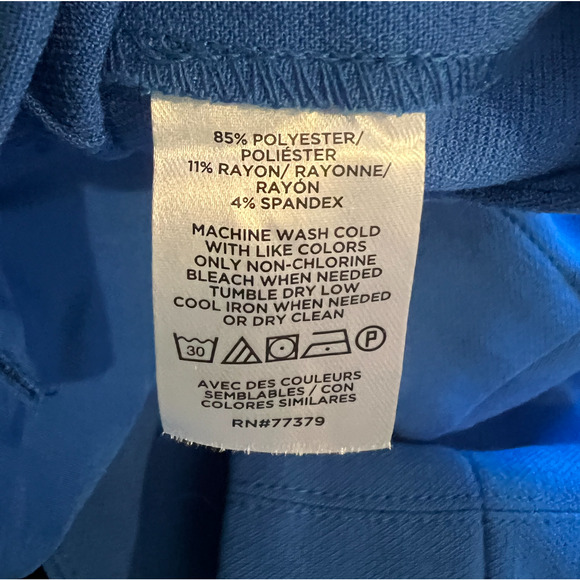 Ann Taylor Factory Pants Womens Size 8 Blue Straight Leg Hook and Eye Close - Picture 6 of 7